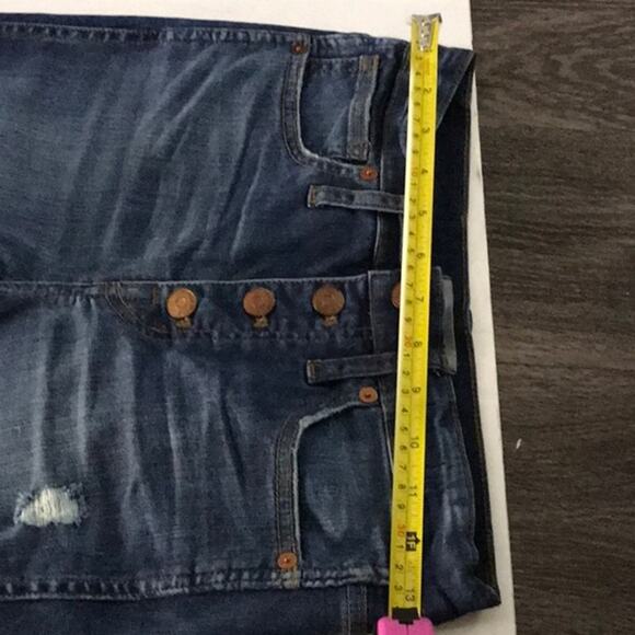 Madewell 10” Button Fly Front High RIse Blue Skinny Jeans 25 Preppy Casual Boho - Picture 9 of 16